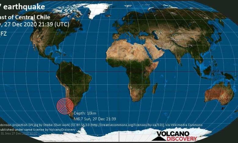 Terremoto De 6 7 Sacude La Costa Sur De Chile Este 27 D Noticia Y Punto