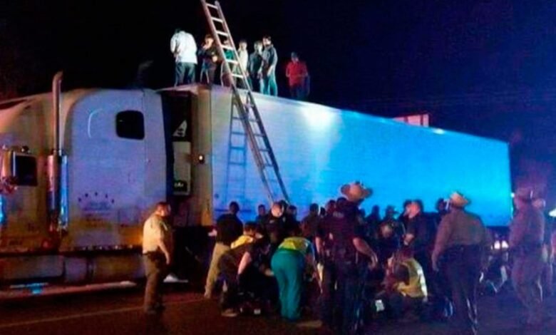 migrantes eeuu camion venezolanos