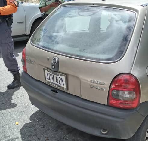 muerta dentro del carro