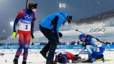 atleta se desploma